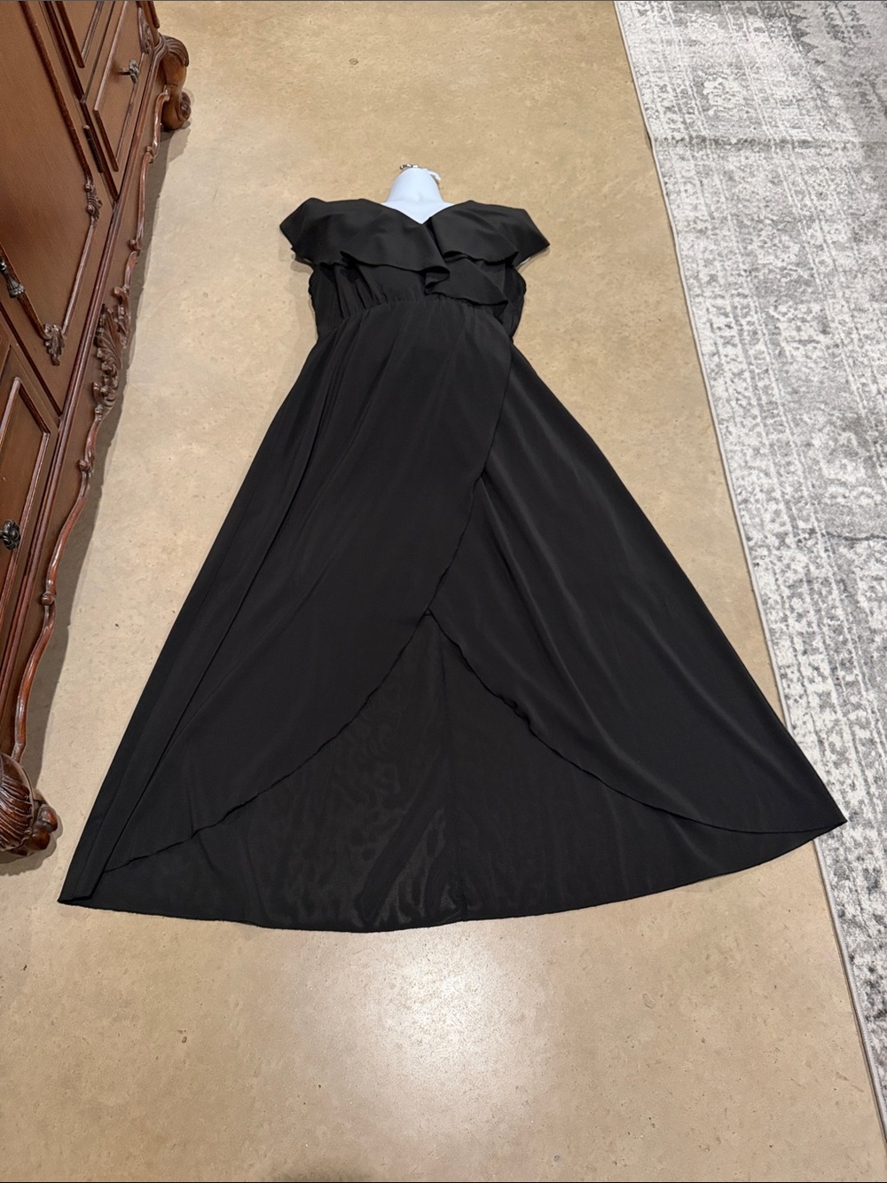 Black Wrap Maxi Dress